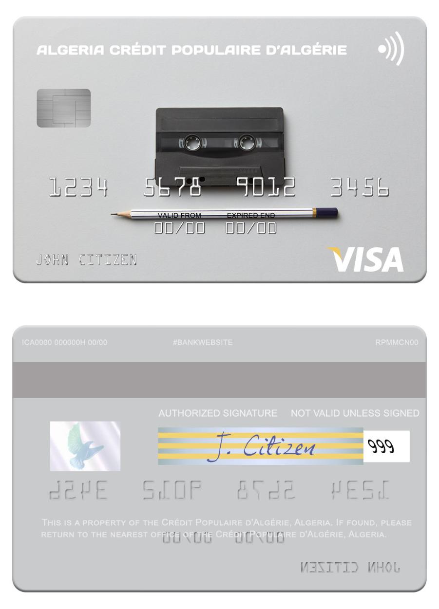 Algeria Crédit Populaire d’Algérie visa card